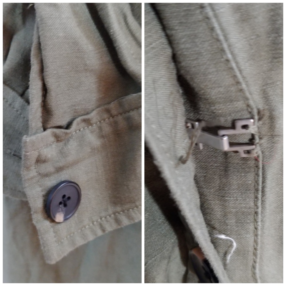 Ann Taylor cargo linen button down dress DB4 - Picture 6 of 8